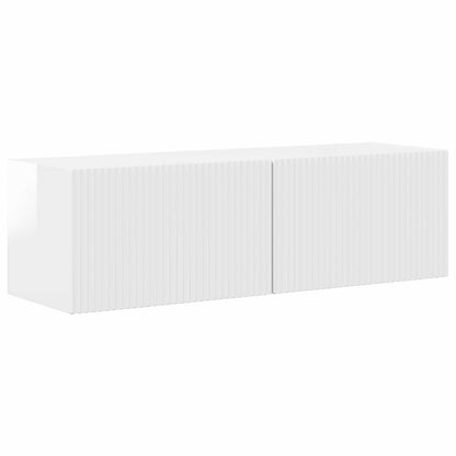 vidaXL TV Cabinet Set 4 pcs High Gloss White Engineered Wood
