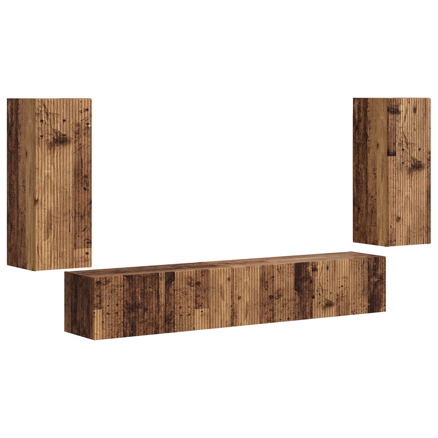 vidaXL TV Cabinet Set 4 pcs Old Wood Engineered Wood