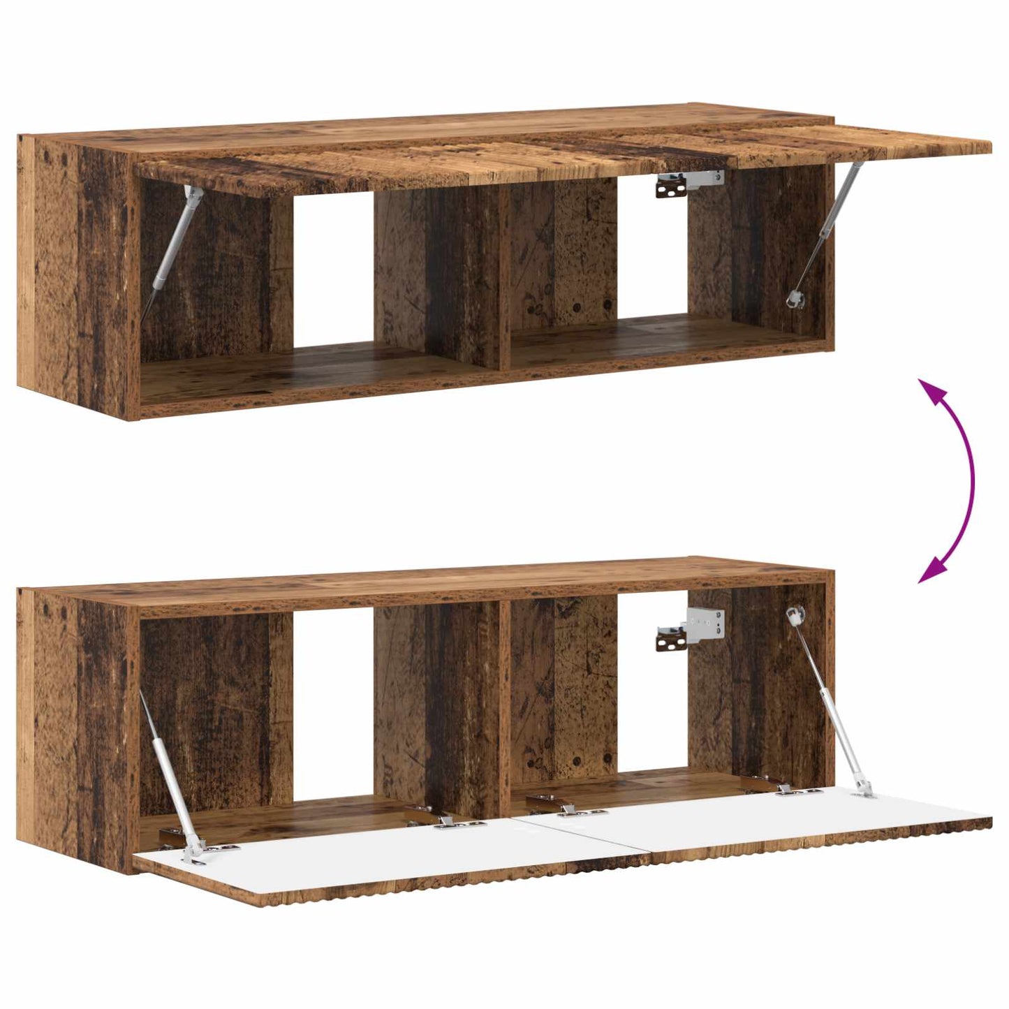 vidaXL TV Cabinet Set 4 pcs Old Wood Engineered Wood