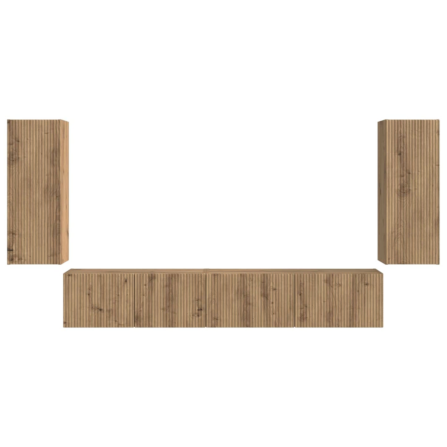 vidaXL TV Cabinet Set 4 pcs Artisan Oak Engineered Wood