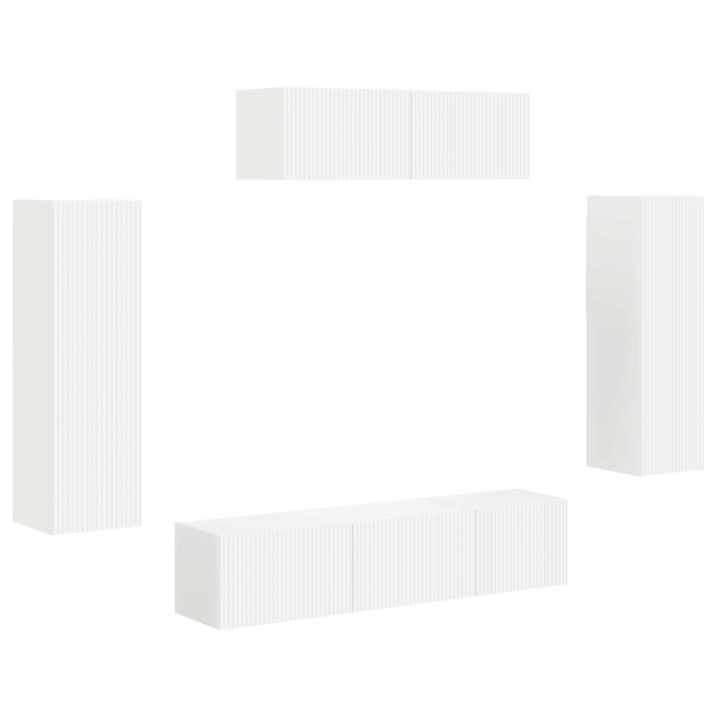 vidaXL TV Cabinet 5 pcs White