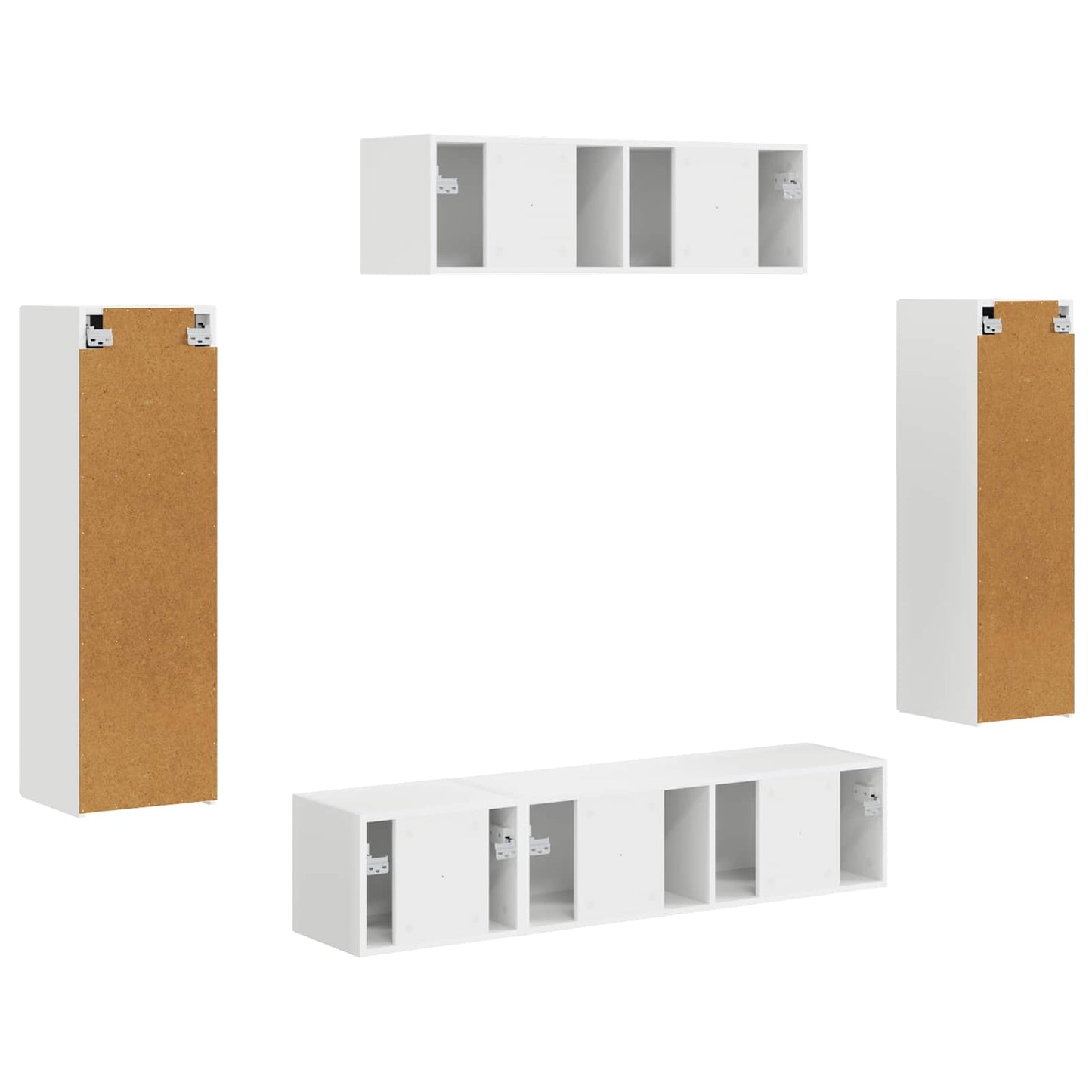 vidaXL TV Cabinet 5 pcs White