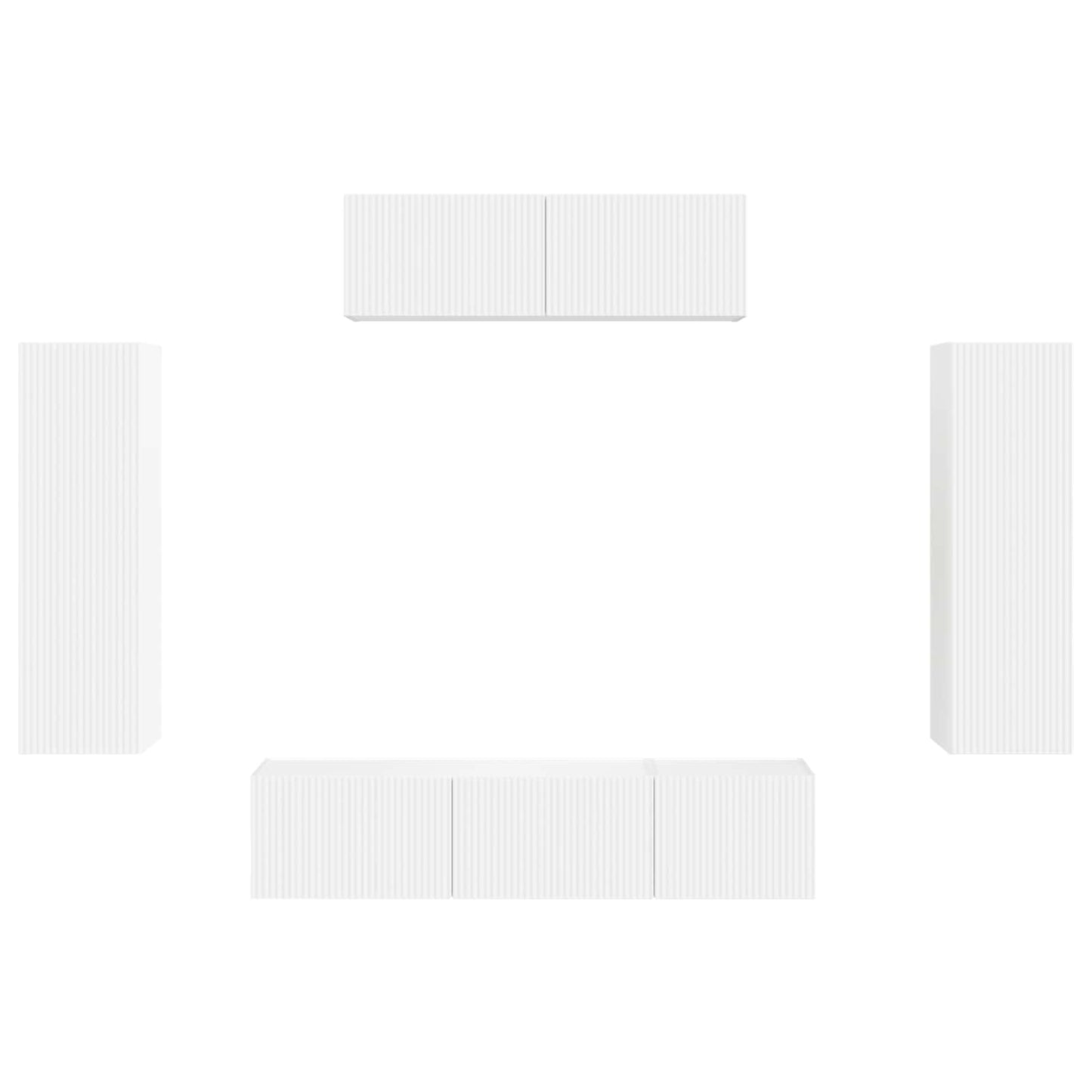 vidaXL TV Cabinet 5 pcs White
