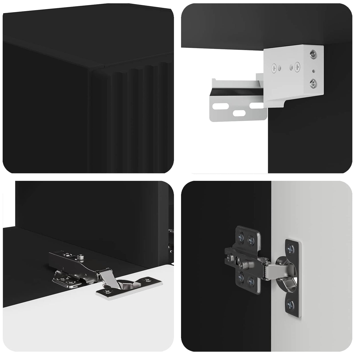 vidaXL TV Cabinet 5 pcs Black