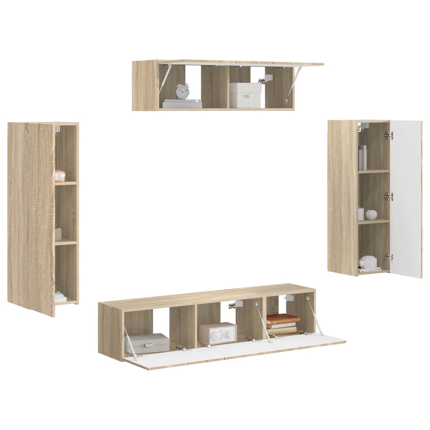 vidaXL TV Cabinet 5 pcs Sonoma Oak
