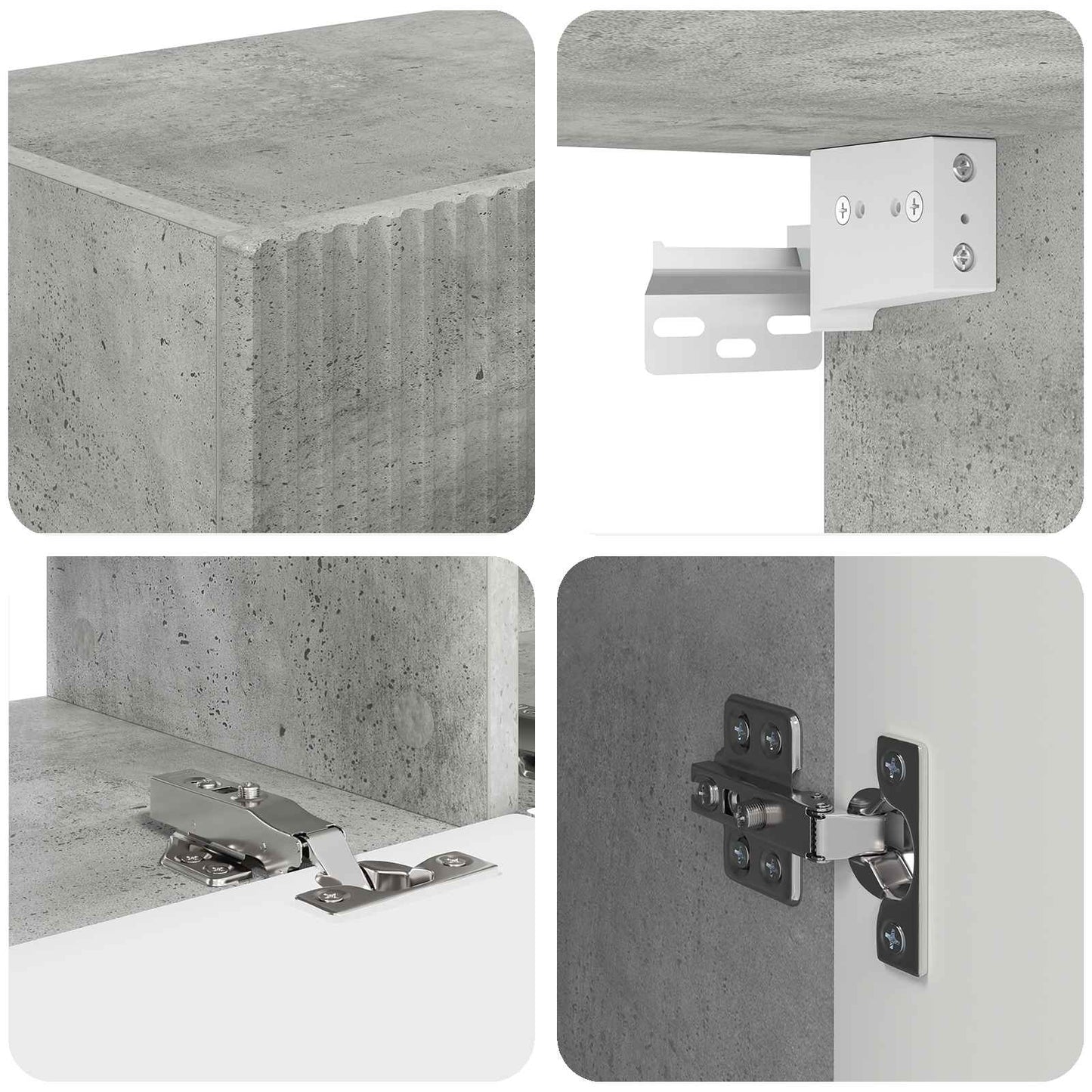 vidaXL TV Cabinet 5 pcs Concrete Grey