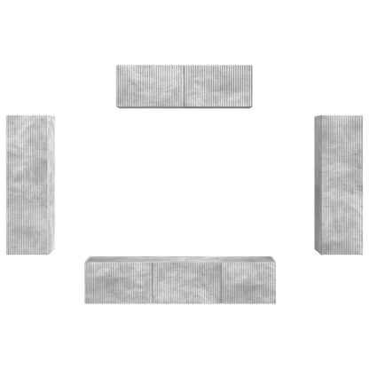 vidaXL TV Cabinet 5 pcs Concrete Grey