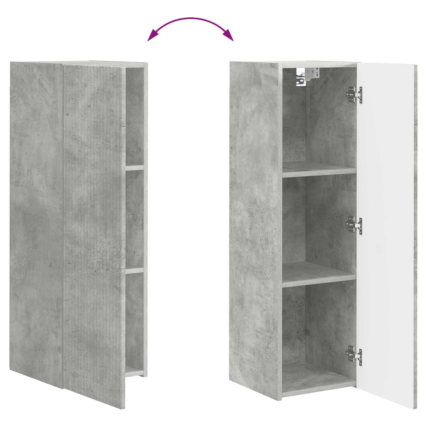 vidaXL TV Cabinet 5 pcs Concrete Grey
