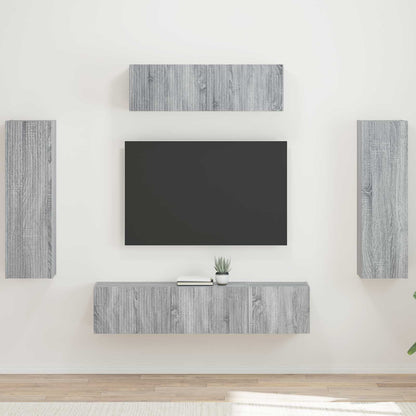 vidaXL TV Cabinet 5 pcs Grey Sonoma