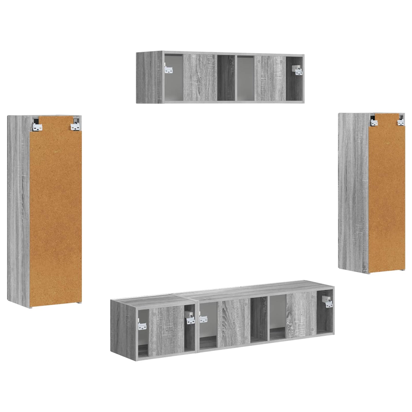 vidaXL TV Cabinet 5 pcs Grey Sonoma