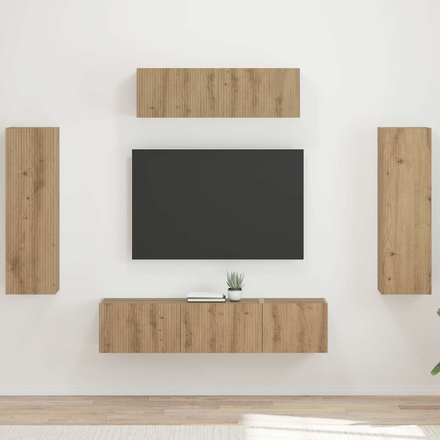 vidaXL TV Cabinet 5 pcs Artisan Oak