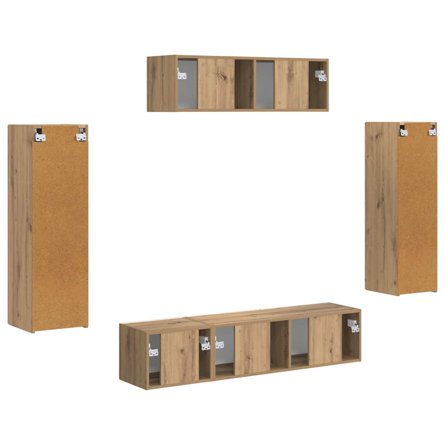 vidaXL TV Cabinet 5 pcs Artisan Oak