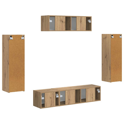 vidaXL TV Cabinet 5 pcs Artisan Oak