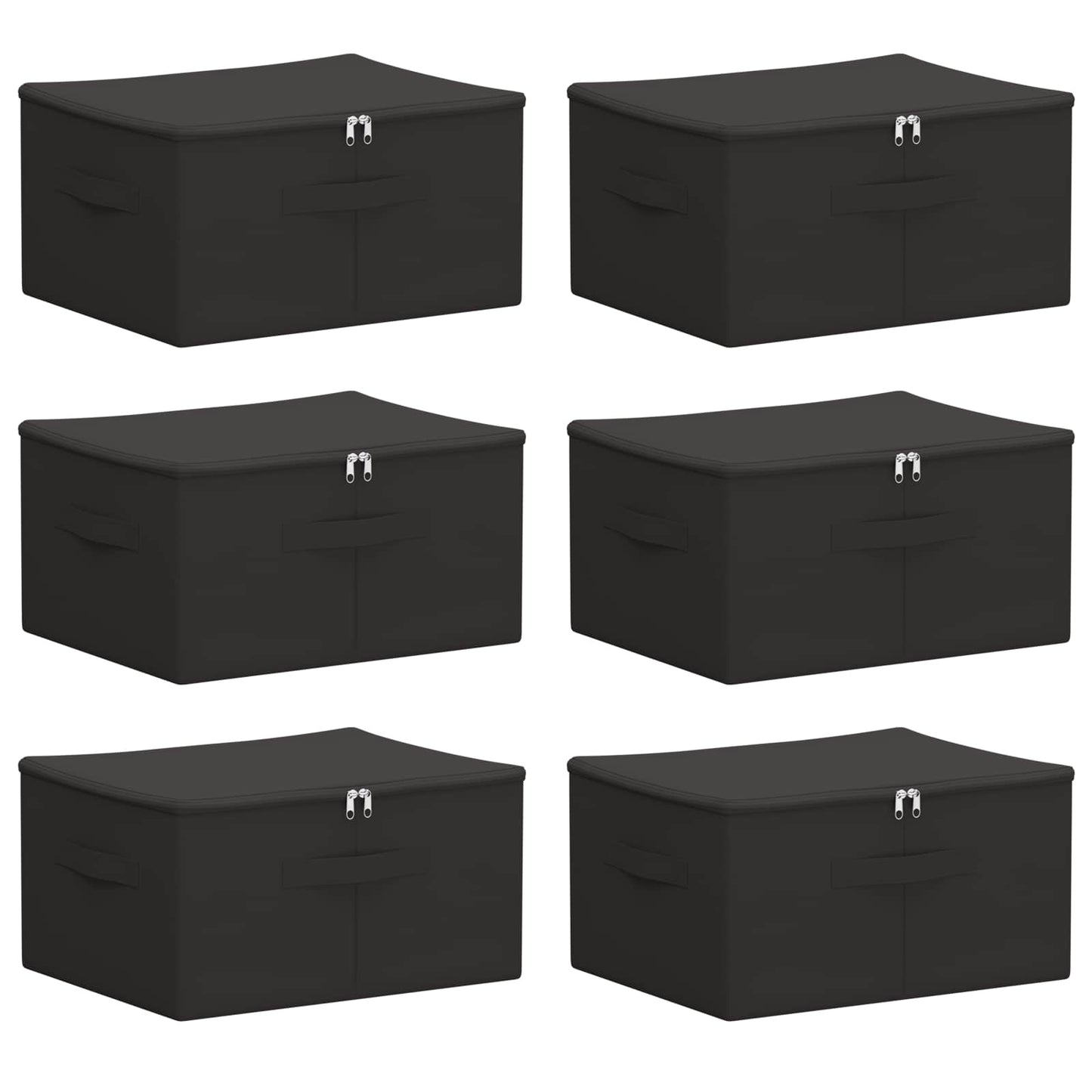 vidaXL Storage Box 6 pcs Anthracite 43 x 34 x 23 cm Non-woven fabric