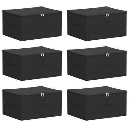 vidaXL Storage Box 6 pcs Anthracite 43 x 34 x 23 cm Non-woven fabric
