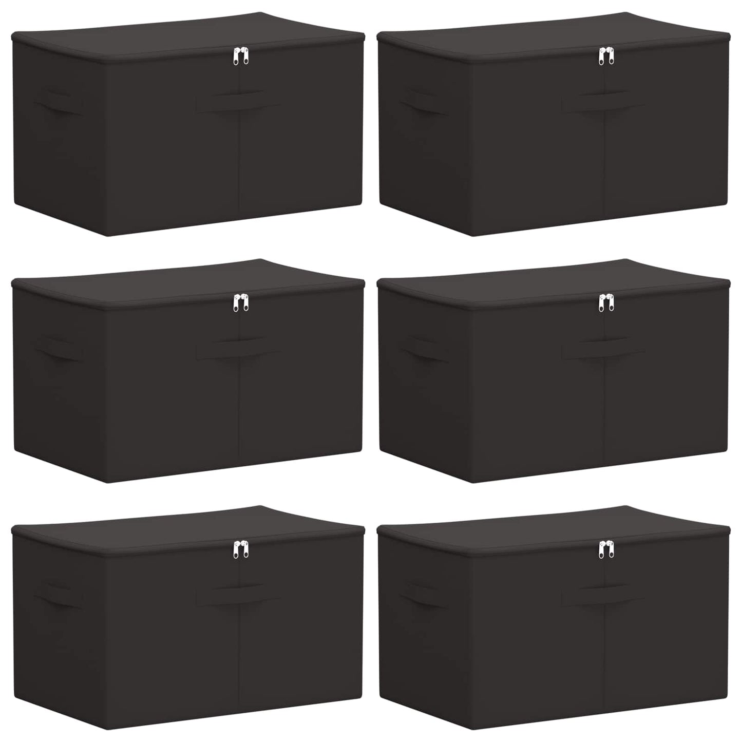 vidaXL Storage Box 6 pcs Anthracite 55 x 35 x 32 cm Non-woven fabric