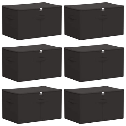 vidaXL Storage Box 6 pcs Anthracite 55 x 35 x 32 cm Non-woven fabric