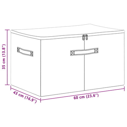 vidaXL Storage Box 6 pcs Anthracite 60 x 43 x 35 cm Non-woven fabric