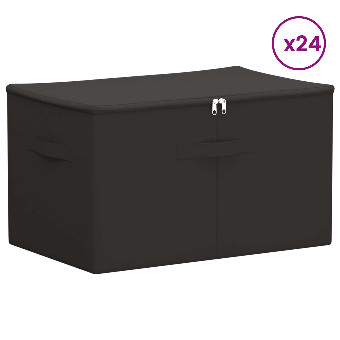 vidaXL Storage Box 24 pcs Anthracite 60 x 43 x 35 cm Non-woven fabric