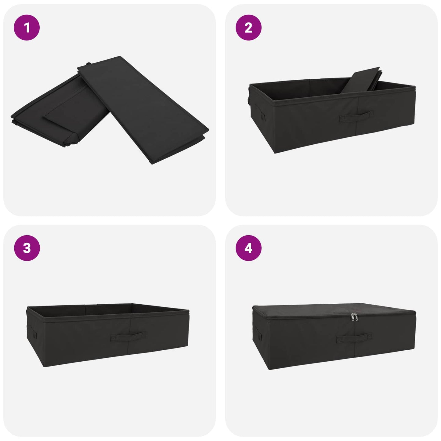 vidaXL Storage Box 24 pcs Anthracite 70 x 40 x 18 cm Non-woven fabric