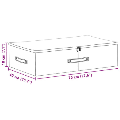 vidaXL Storage Box 24 pcs Anthracite 70 x 40 x 18 cm Non-woven fabric