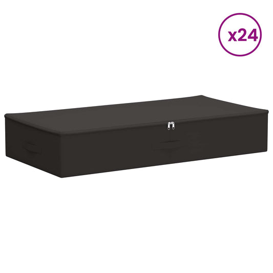 vidaXL Storage Box 24 pcs Anthracite 90 x 48 x 15 cm Non-woven fabric
