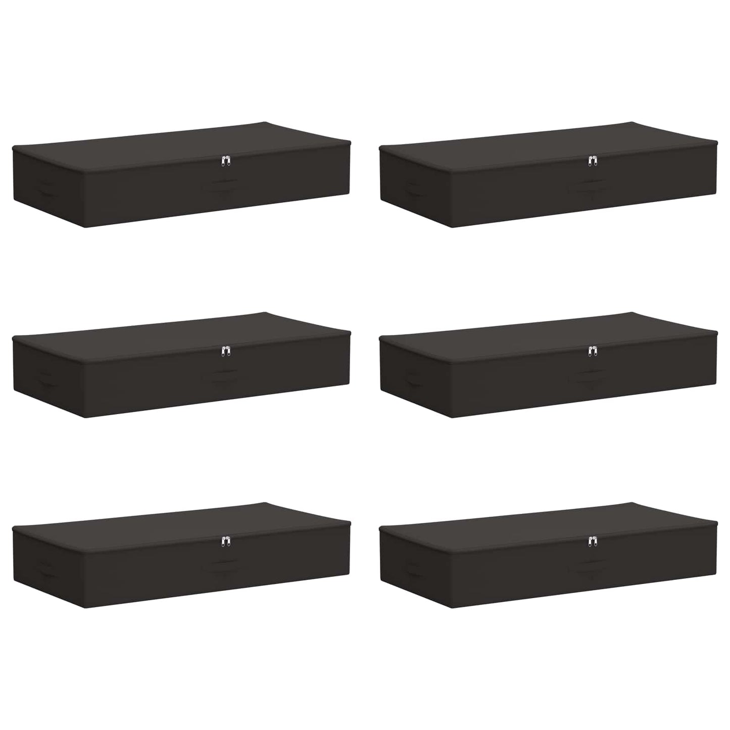 vidaXL Storage Box 6 pcs Anthracite 100 x 50 x 18 cm Non-woven fabric