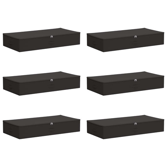 vidaXL Storage Box 6 pcs Anthracite 100 x 50 x 18 cm Non-woven fabric