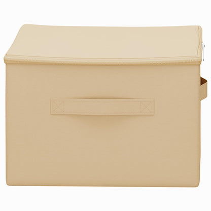 vidaXL Storage Box Cream 43 x 34 x 23 cm Non-woven fabric