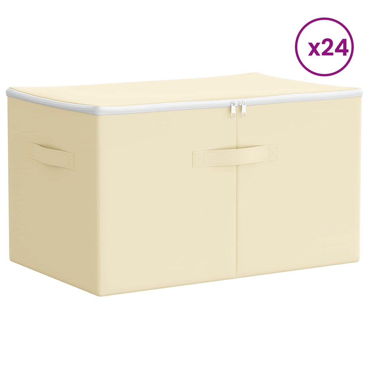 vidaXL Storage Box 24 pcs Non-woven fabric 55 x 35 x 32 cm 61.6 L