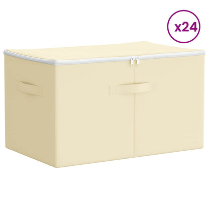 vidaXL Storage Box 24 pcs Non-woven fabric 55 x 35 x 32 cm 61.6 L