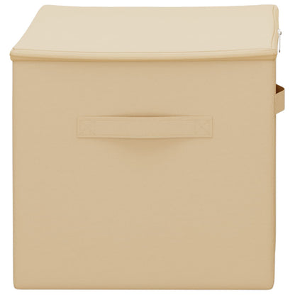 vidaXL Storage Box 24 pcs Cream 60 x 43 x 35 cm Non-woven fabric