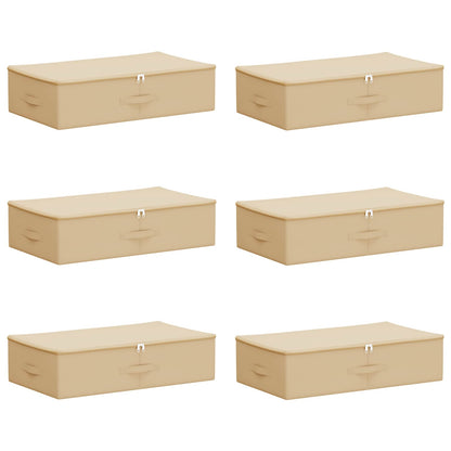 vidaXL Storage Box 6 pcs Cream 70 x 40 x 18 cm Non-woven fabric