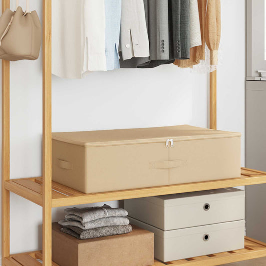 vidaXL Storage Box 24 pcs Cream 70 x 40 x 18 cm Non-woven fabric