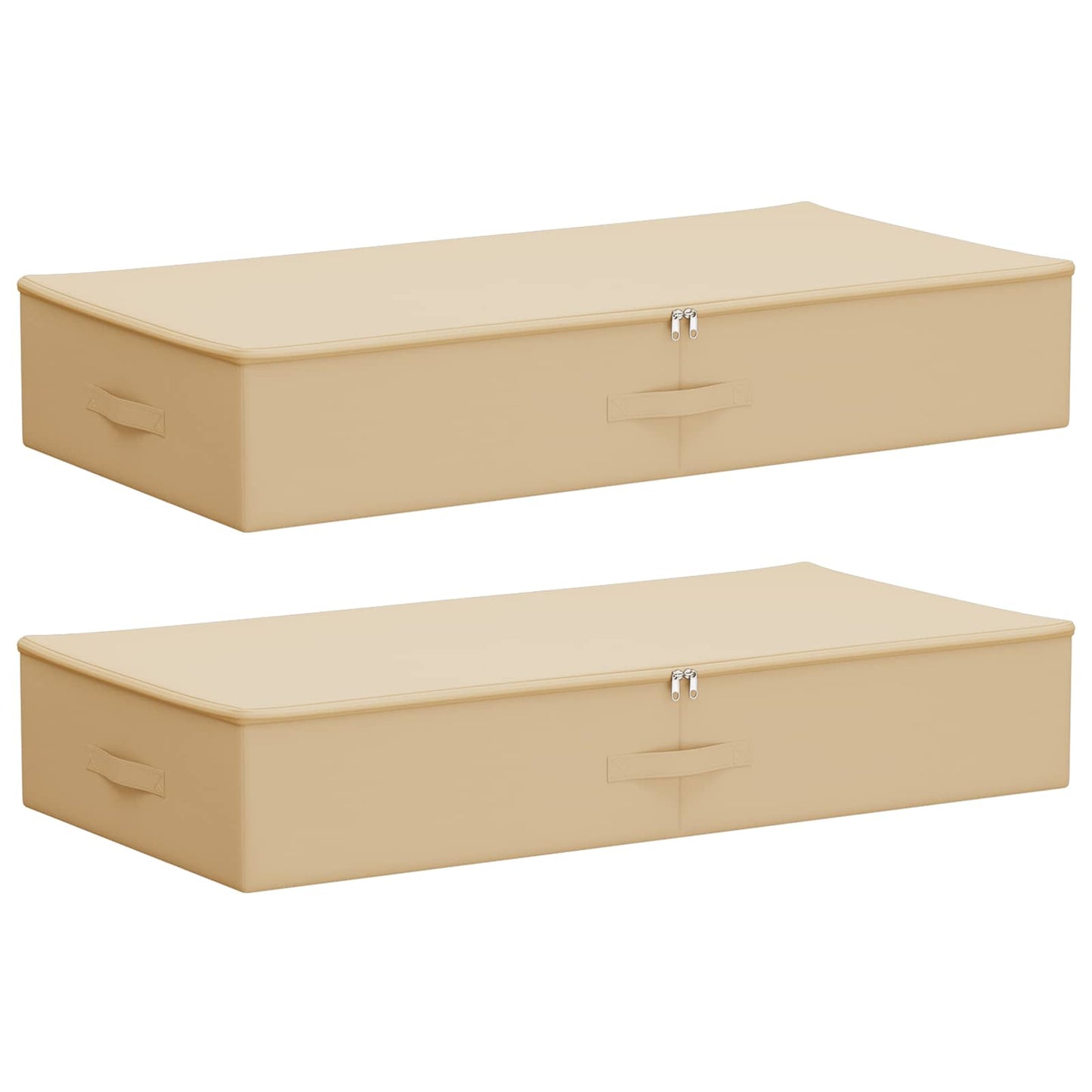vidaXL Storage Box 2 pcs Cream 90 x 48 x 15 cm Non-woven fabric