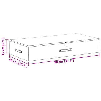 vidaXL Storage Box 2 pcs Cream 90 x 48 x 15 cm Non-woven fabric