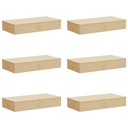 vidaXL Storage Box 6 pcs Cream 90 x 48 x 15 cm Non-woven fabric