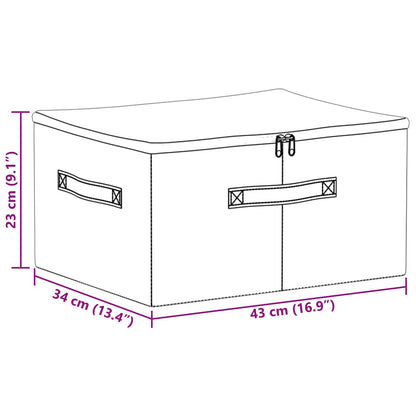 vidaXL Storage Box Grey 43 x 34 x 23 cm Non-woven fabric