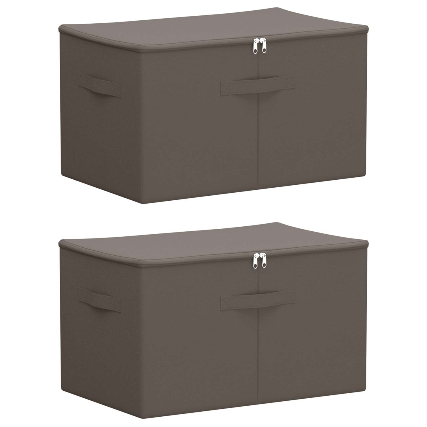 vidaXL Storage Box 2 pcs Grey 55 x 35 x 32 cm Non-woven fabric