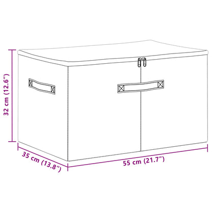 vidaXL Storage Box 2 pcs Grey 55 x 35 x 32 cm Non-woven fabric