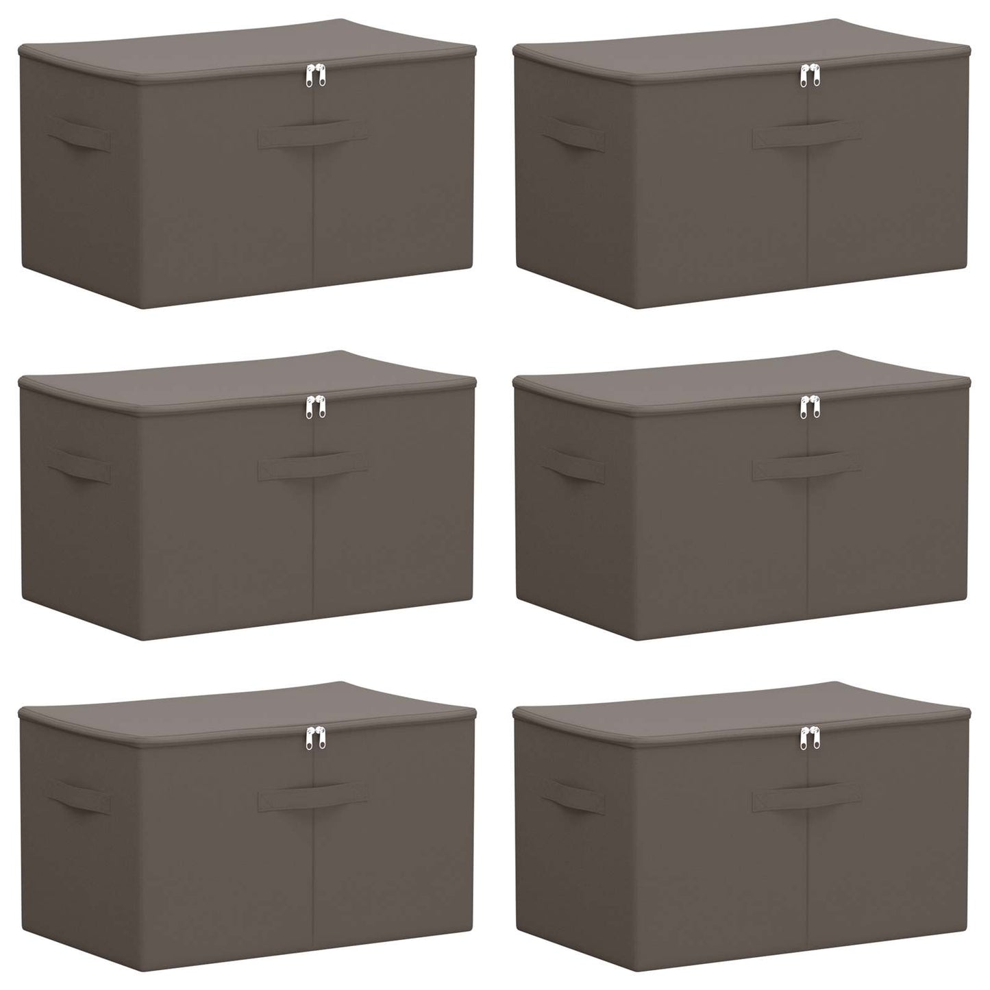 vidaXL Storage Box 6 pcs Anthracite 55 x 35 x 32 cm Non-woven fabric