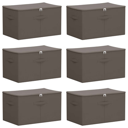 vidaXL Storage Box 6 pcs Anthracite 55 x 35 x 32 cm Non-woven fabric