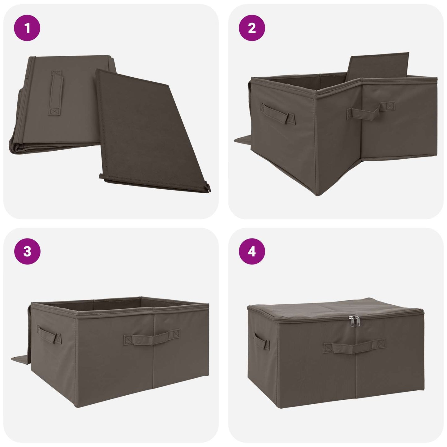 vidaXL Storage Box 6 pcs Anthracite 55 x 35 x 32 cm Non-woven fabric
