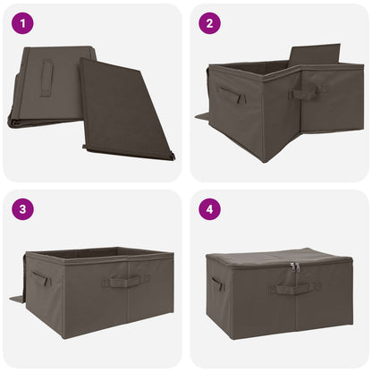 vidaXL Storage Box 6 pcs Anthracite 55 x 35 x 32 cm Non-woven fabric