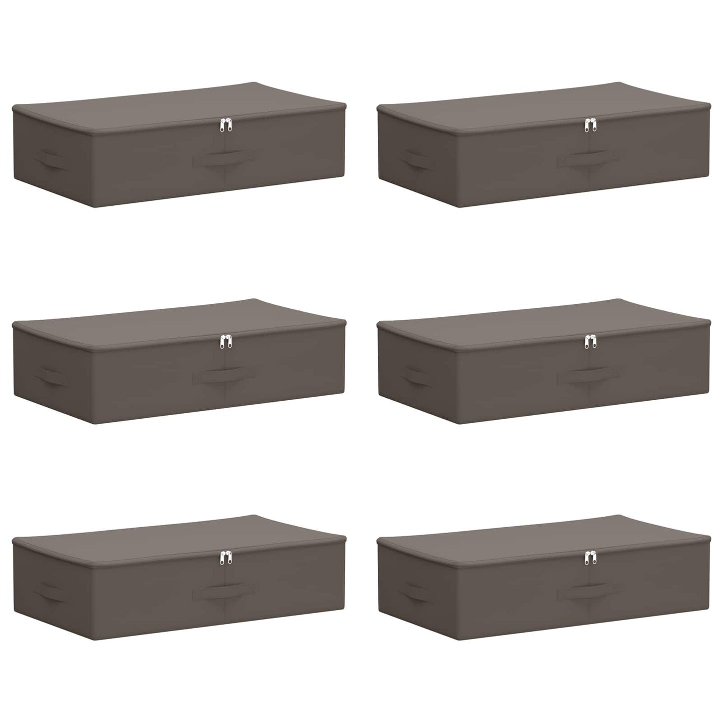 vidaXL Storage Box 6 pcs Grey 70 x 40 x 18 cm Non-woven fabric