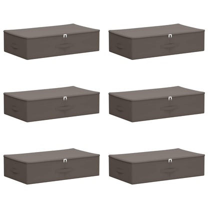 vidaXL Storage Box 6 pcs Grey 70 x 40 x 18 cm Non-woven fabric