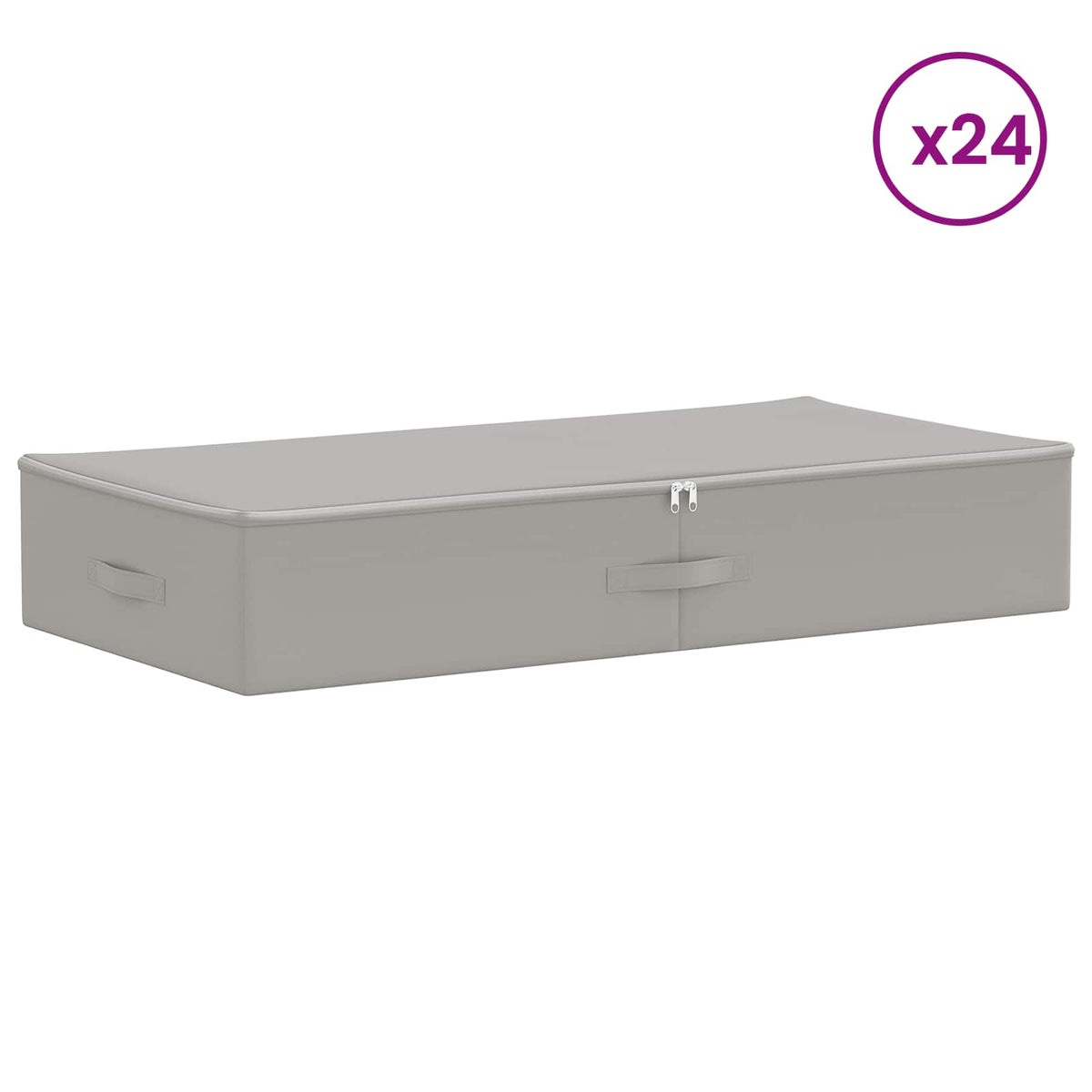 vidaXL Storage Box 24 pcs Non-woven fabric 90 x 48 x 15 cm 64.8 L Grey