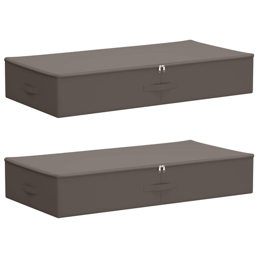 vidaXL Storage Box 2 pcs Grey 100 x 50 x 18 cm Non-woven fabric