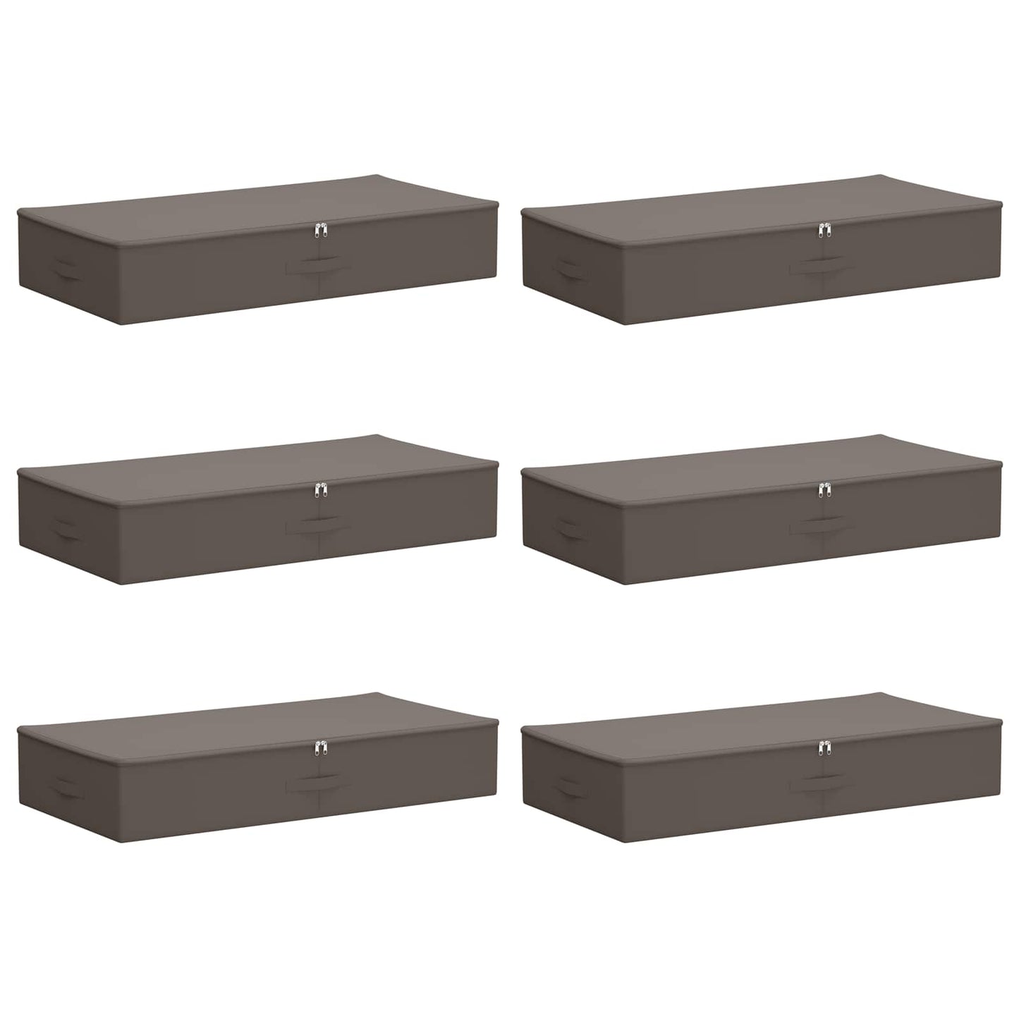 vidaXL Storage Box 6 pcs Grey 100 x 50 x 18 cm Non-woven fabric