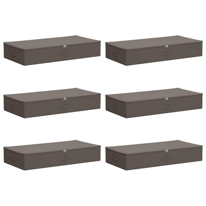 vidaXL Storage Box 6 pcs Grey 100 x 50 x 18 cm Non-woven fabric